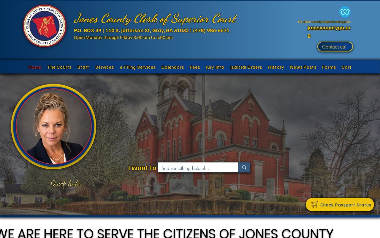 Jones County Superior Court Clerk website
